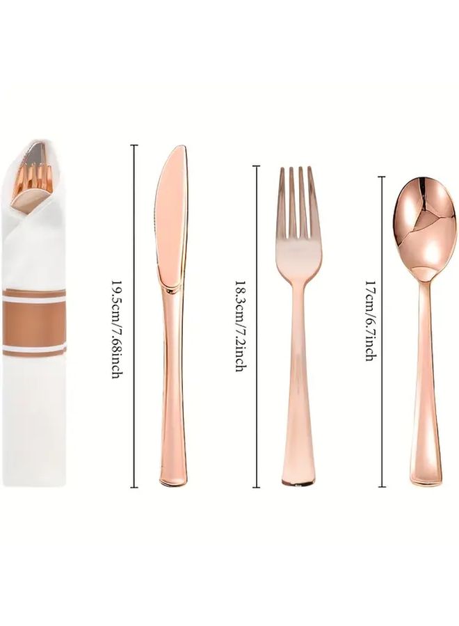 10 Pcs Plastic Spoon Set Reusable Elegant Silverware for Parties Weddings - Image 3
