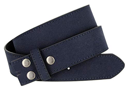 Belts.com Men's Belt Rounded Edge Heel Bar Buckle Casual Jean Suede Leather Belt 1 1/2" Wide (Navy, 36) - Image 3