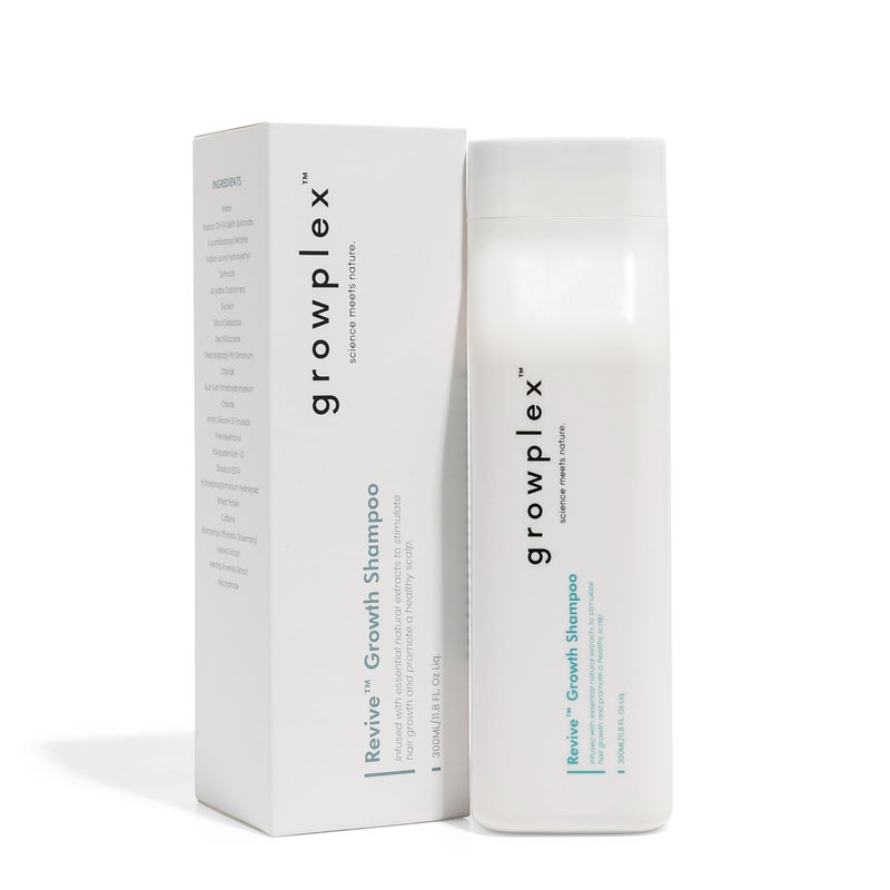Growplex Revive Hair Strengthening Shampoo â€“ With Biotin, Caffeine, Rosemary & Niacinamide â€“ Supports Thicker, Fuller-Looking Hair â€“ Sulfate-Free â€“ 250ml - Image 1