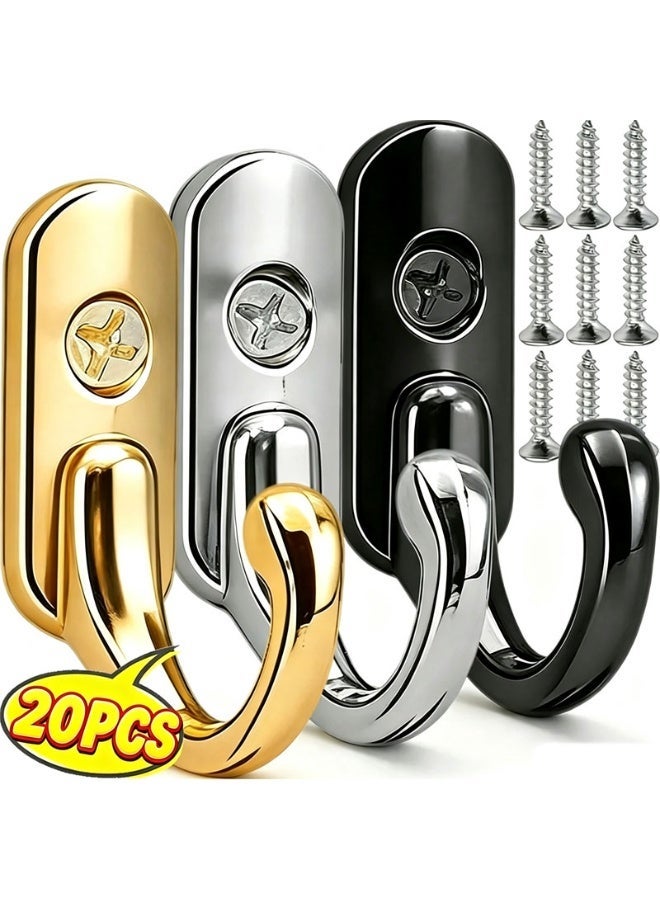 Vintage Wall Mounted Metal Hooks for Hanging Jewelry Keys Towel Bag Small Hangers Bathroom Kitchen Storage Hook Rack with Screw - Image 1