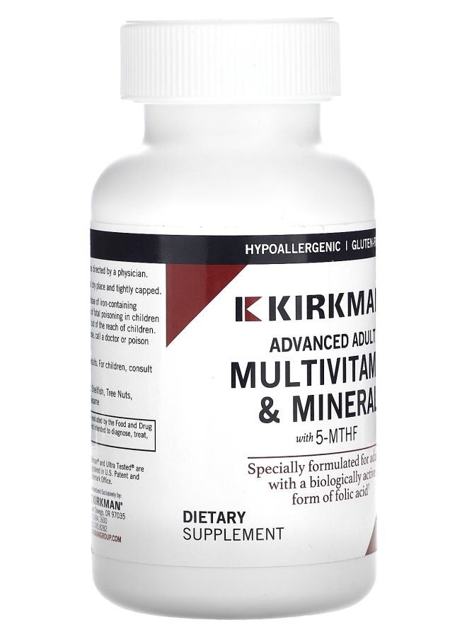 Kirkman Labs Advanced Adult Multivitamin & Minerals with 5-MTHF 180 Capsules - Image 2