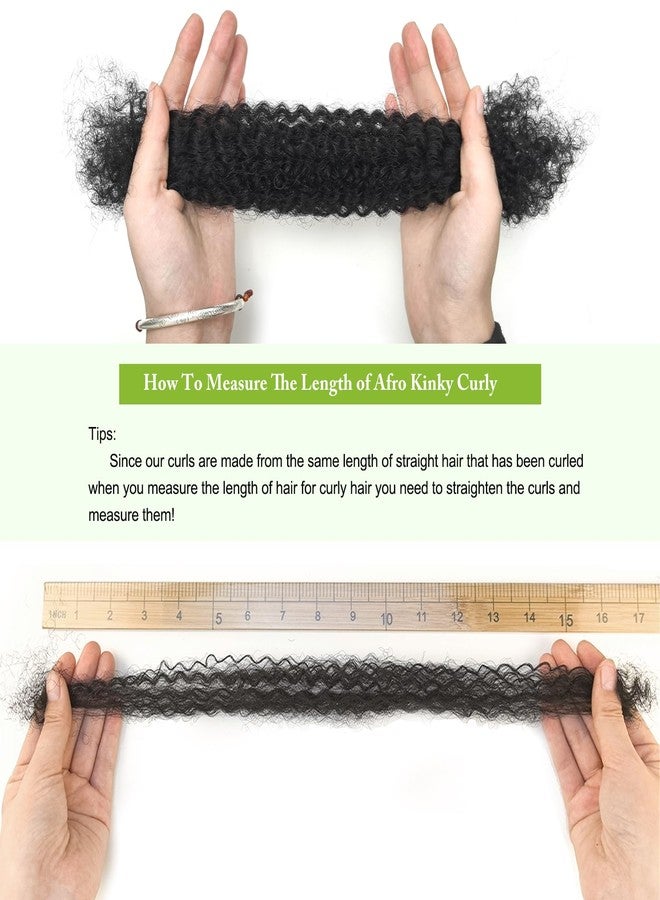 poetically 16 Inch Afro Kinkys Bulk Human Hair Kinky Curly Braiding Hair for Mini Twist 50g/Pack Natural Black 4C Dreadlock Extensions for Permanent Sister Locs/Mini Twists/Braids/Repair Can Dye and Bleach - Image 3