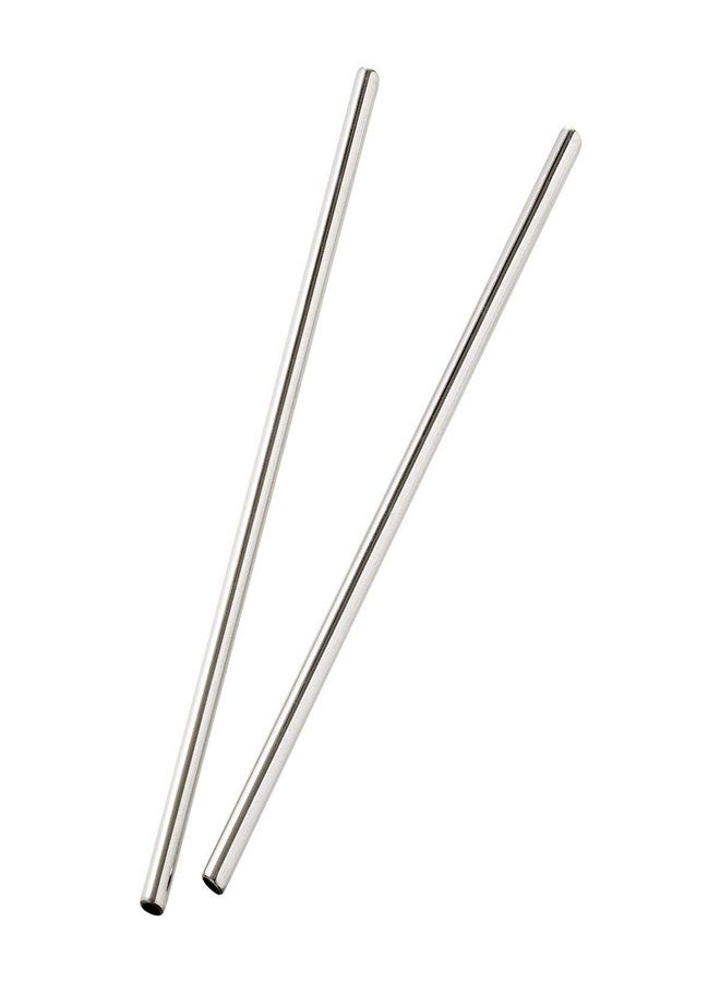 YAJNAS Stainless Steel Reusable SS 304 Food Grade Beverage Drinking Straws with Straw Cleaning Brush BPA Free Metal for Smoothies, Tumblers, Travel & More (4 Straight & 1 Cleaning Brush) - Image 2