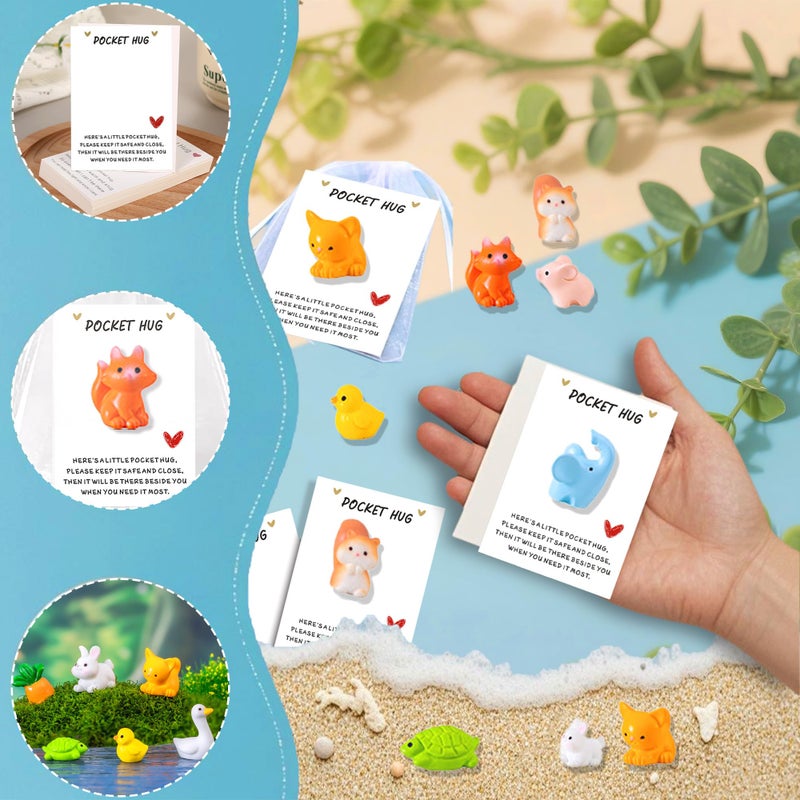 Ristpal 90 Sets Pocket Hug Token Bulk Ocean Animal Encouragement Gifts Thank You Gifts Bulk with Pocket Hug Cards for Friends Family Coworkers Loved Ones Nurses Party Favors - Image 4