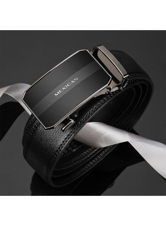 Scarecrow Men's Leather Belt With Automatic Buckle, Genuine Cowhide Business Waistband, Casual Trendy Trouser Belt, Qixi Valentine's Day Gift For Boyfriend - Image 5