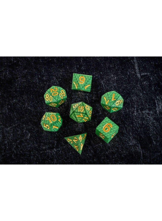 Metallic Dice Games FanRoll Dragon StormTM Silicone Dice Set: Green Dragon Scales - Image 5
