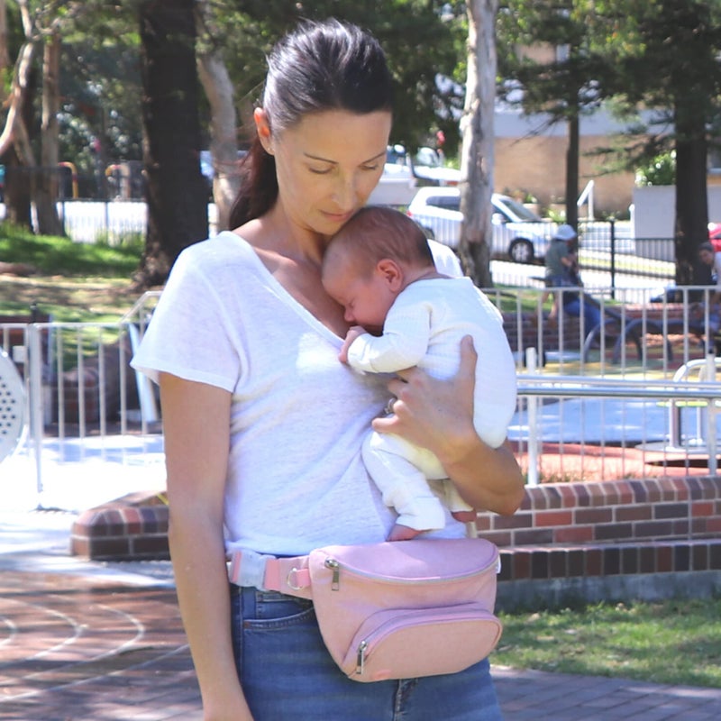 Suessie Fanny Pack Diaper Bag - with Baby Changing Pad & Waterproof Wipes Pocket - Stroller Organizer - Image 5