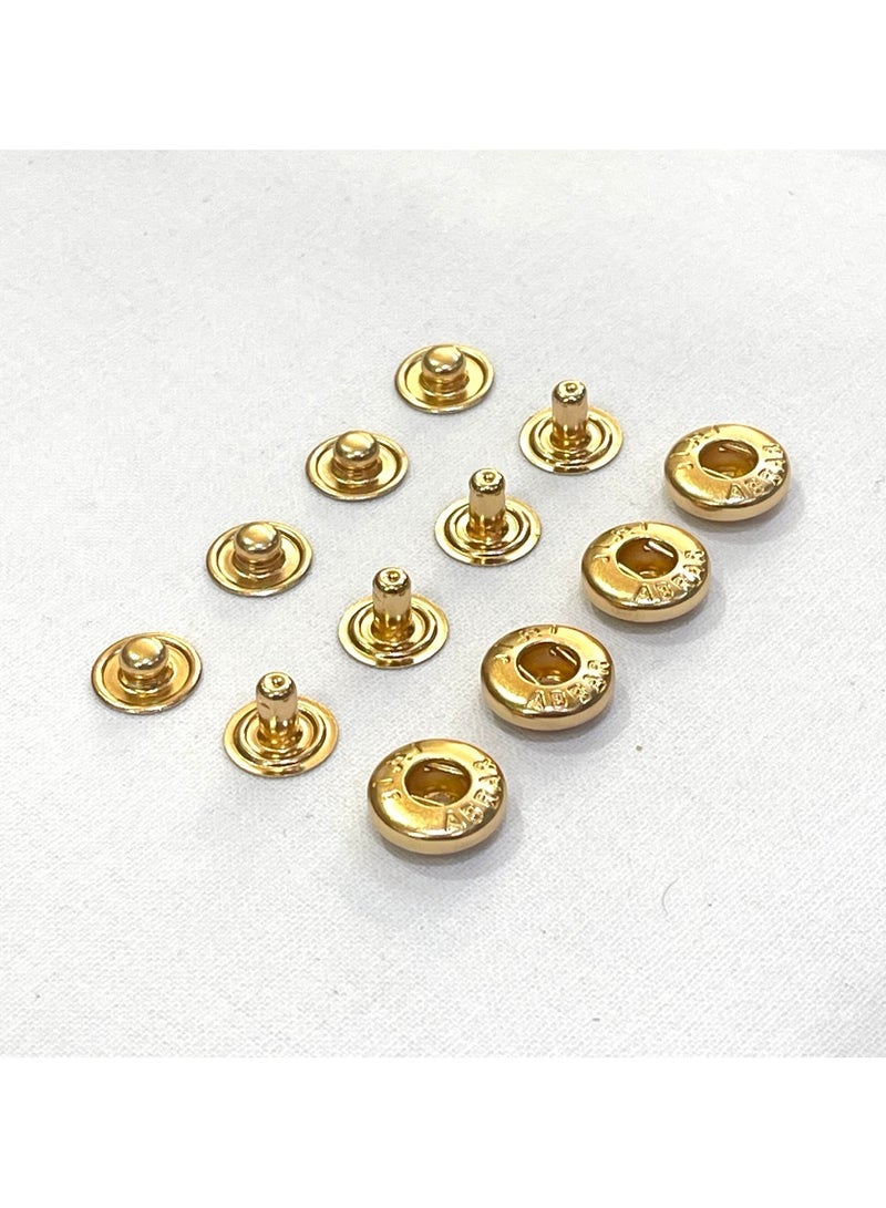Abrar 8 Set Metal Snap Buttons For Men Saudi Thobe Size 12mm - Image 2