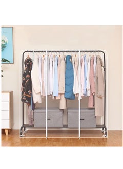XiuWoo Waterproof Dustproof Foldable Large Capacity Clothes Rail Cover, Garment Rack Cover, Cloth Cover, Clothes Rack Cover, Clothes Protector, Clothes Garment Rail Cover, Garment Hanging Coat with Zipper  - Image 2