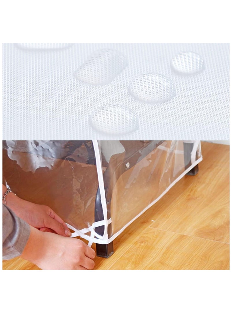 XiuWoo Waterproof Dustproof Foldable Large Capacity Clothes Rail Cover, Garment Rack Cover, Cloth Cover, Clothes Rack Cover, Clothes Protector, Clothes Garment Rail Cover, Garment Hanging Coat with Zipper  - Image 5
