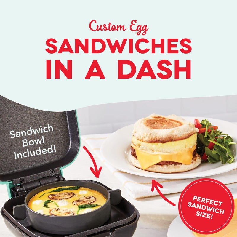 Dash Deluxe Egg Bite Maker - Electric Egg Bite Maker for Healthy Protein Snacks - Quick Cleanup, Space-Saving Design & Non-Slip Feet - 4 Servings, Red - Image 3