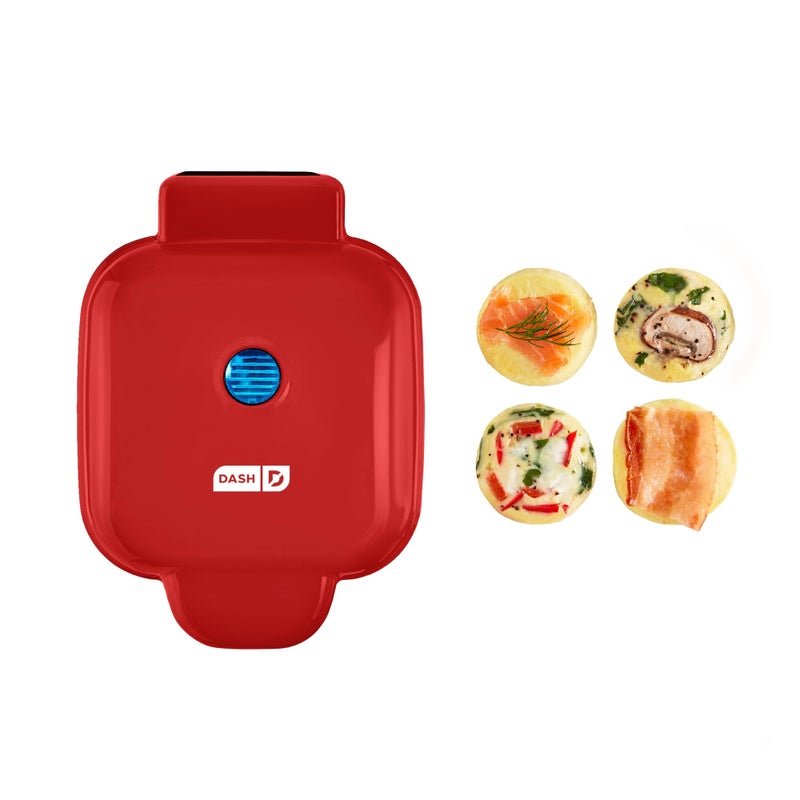 Dash Deluxe Egg Bite Maker - Electric Egg Bite Maker for Healthy Protein Snacks - Quick Cleanup, Space-Saving Design & Non-Slip Feet - 4 Servings, Red - Image 1