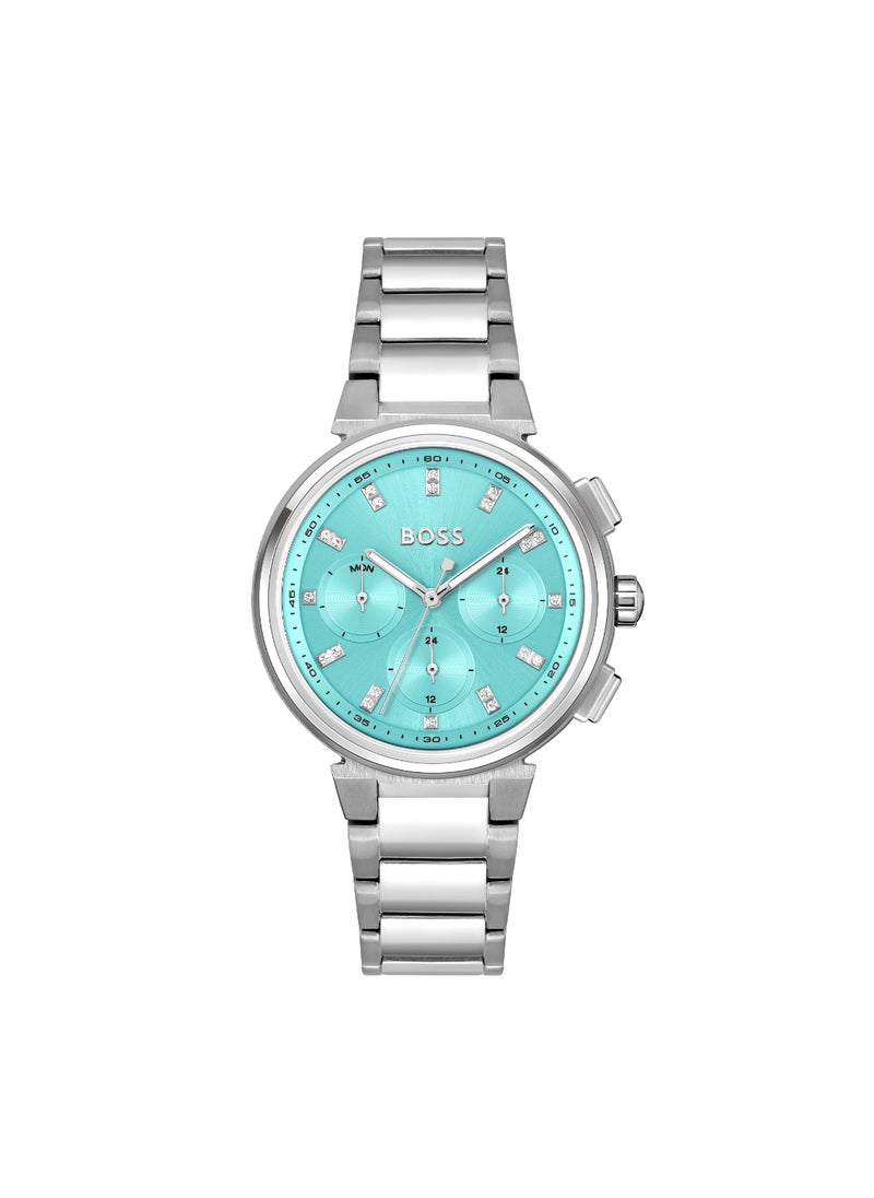 HUGO BOSS - HUGO BOSS WATCH ROUND ANALOG WOMEN'S LIGHT BLUE CASE WATCH - 1502763 - Image 1
