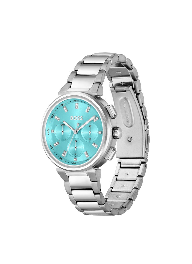 HUGO BOSS - HUGO BOSS WATCH ROUND ANALOG WOMEN'S LIGHT BLUE CASE WATCH - 1502763 - Image 1