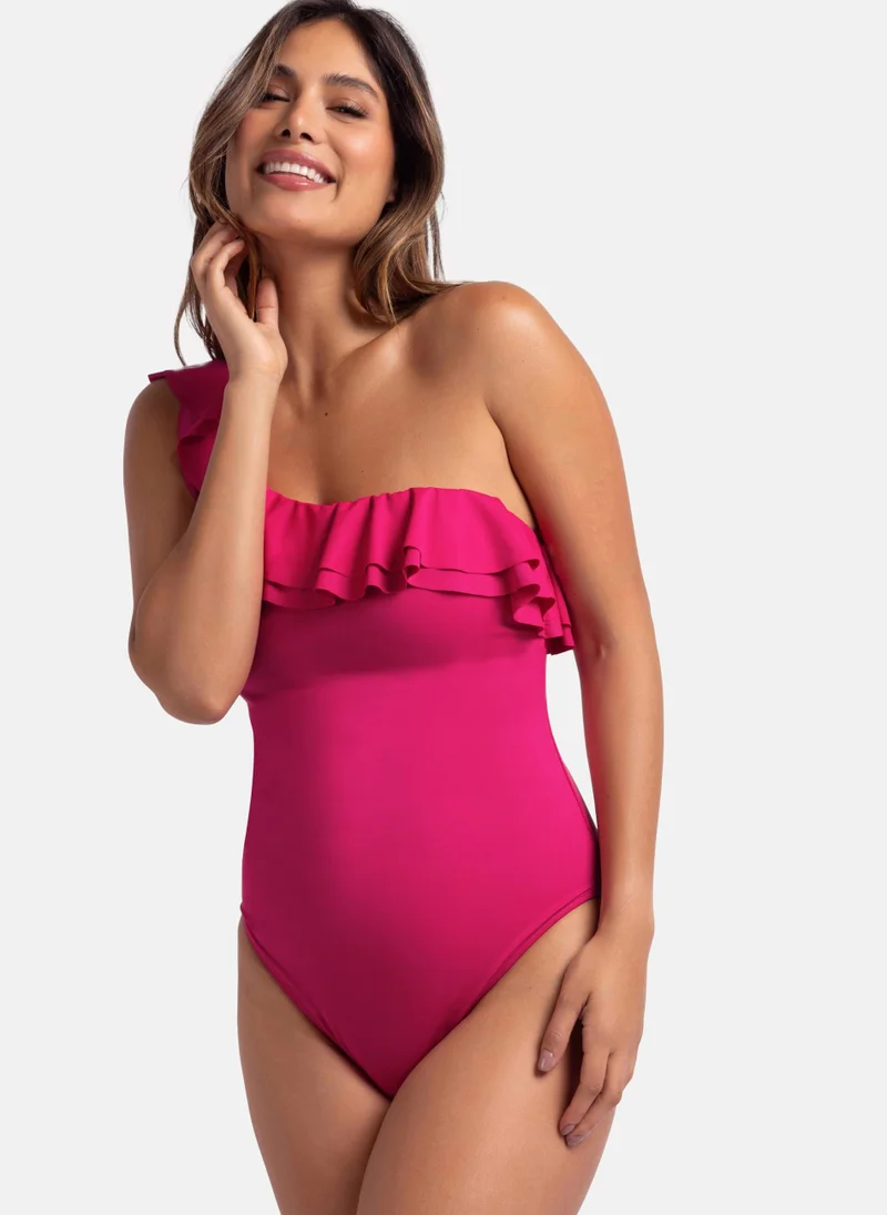 Dorina Ruffle One Shouldr One Piece