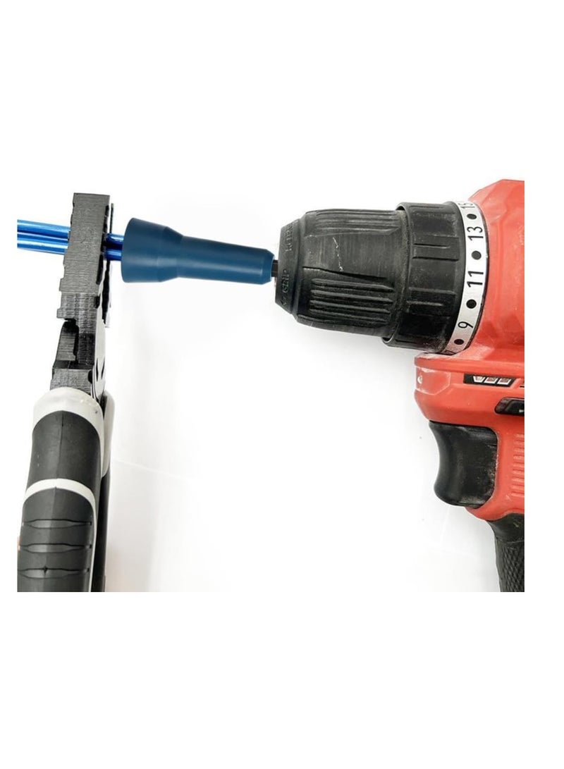 SYOSI Wire Nut Twister Wire Twister Tool Wire Twisting Tool Spin Twisting Wire Connector Socket Wire Twister Tool for Drill and Wire Connector Driver Wire Spin Driver Nut with 1/4" Chuck Blue - Image 5