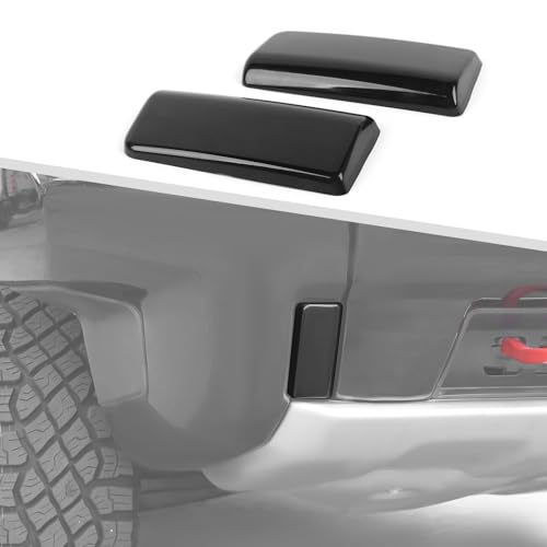 Jimen Fit for Chevrolet Silverado 2022-2024, 2PCS Front Fog Light Cover Trim, Smoked - Image 1