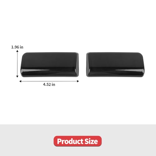 Jimen Fit for Chevrolet Silverado 2022-2024, 2PCS Front Fog Light Cover Trim, Smoked - Image 3