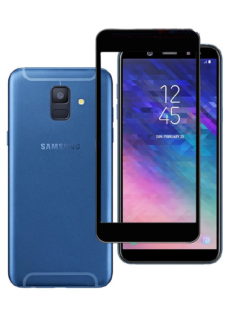 AINA Tempered Glass Screen Protector 5D Designed For Samsung Galaxy A6 (2018) Full Glue Edge to Edge Full Screen Coverage And Bubble Free - Image 1