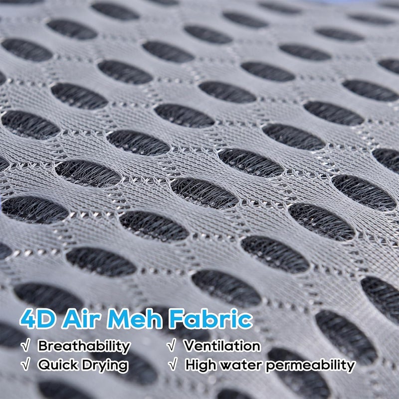 OMYSTYLE OS Baby Bath Kneeler and Elbow Rest Pad Set 15 Thick Quickly Dry Bathtub Kneeler Pad with Baby Toys  Bath Accessories Organizer Kneeling and Elbow for Tub NonSlip MatGrey - Image 4