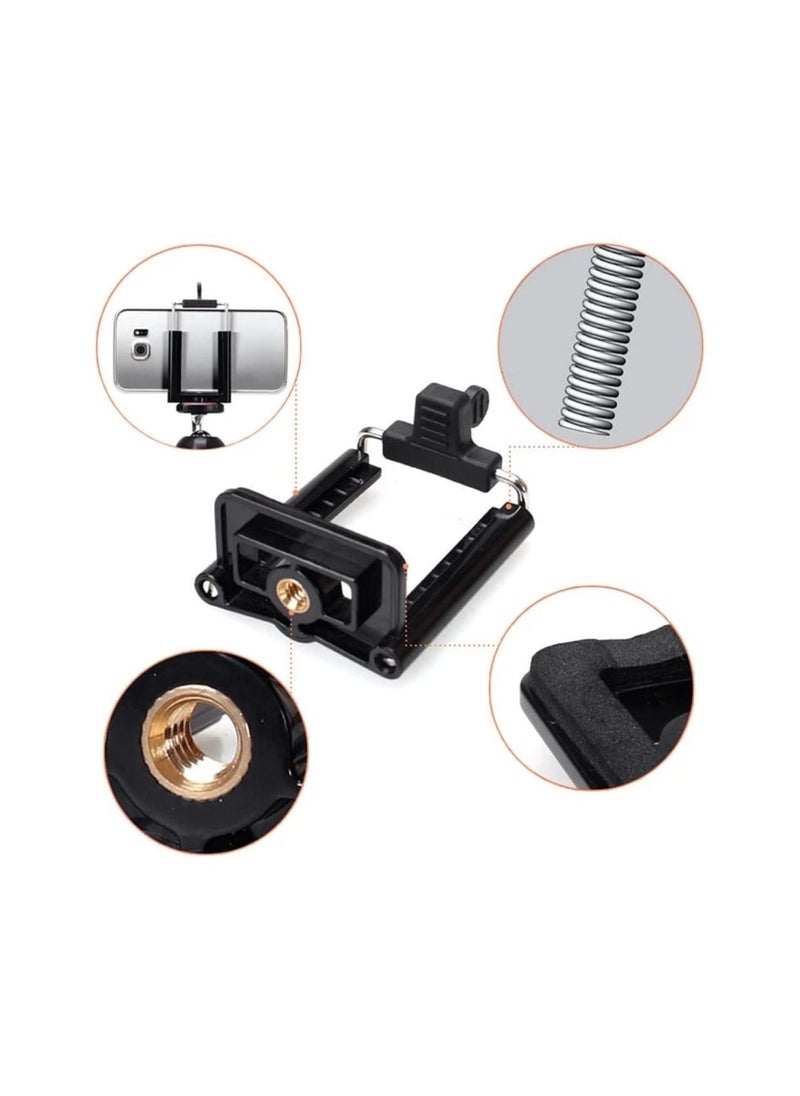 YunTeng 228 Mini Tripod with Phone Holder Clip Desktop Tripod For Camera And Mobile Phone Black