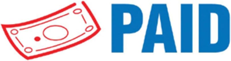 ACCUSTAMP2 035535 Pre-Inked Shutter Stamp Paid, Red/Blue Ink, 1 Count - Image 3