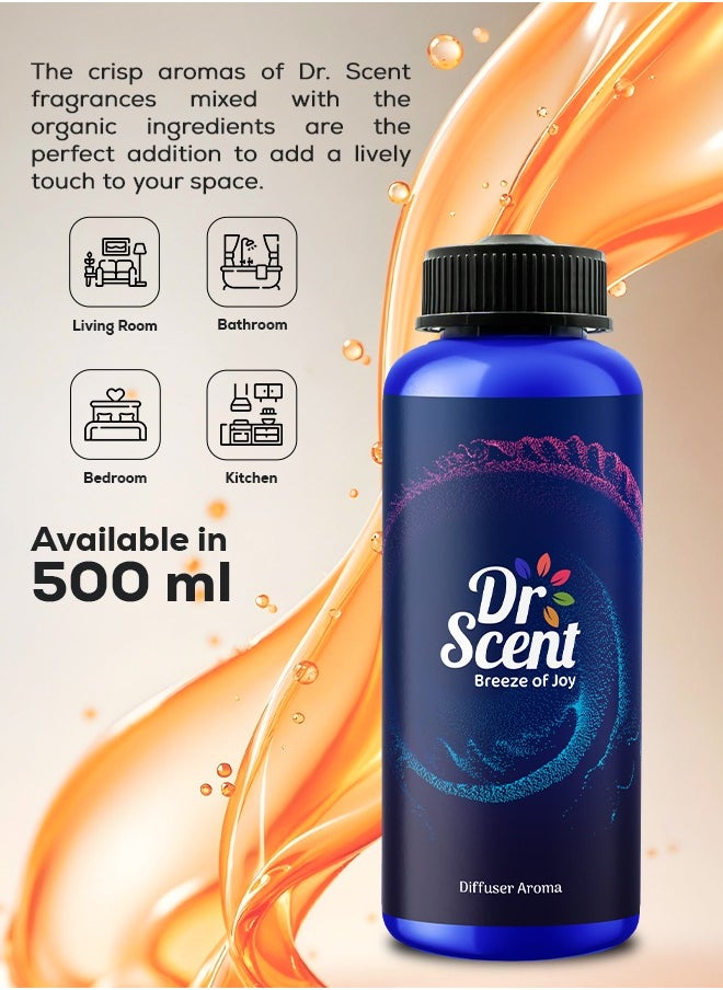 Dr Scent - Dr Scent Breeze of Joy Aroma Oil Diffuser – Sense | UK-Made Fragrance with Bergamot, Nectarian, Jasmine, Freesia, Amber & Sandalwood | Ideal for Offices, Homes, Hotels & Spas (500ml) - Image 1