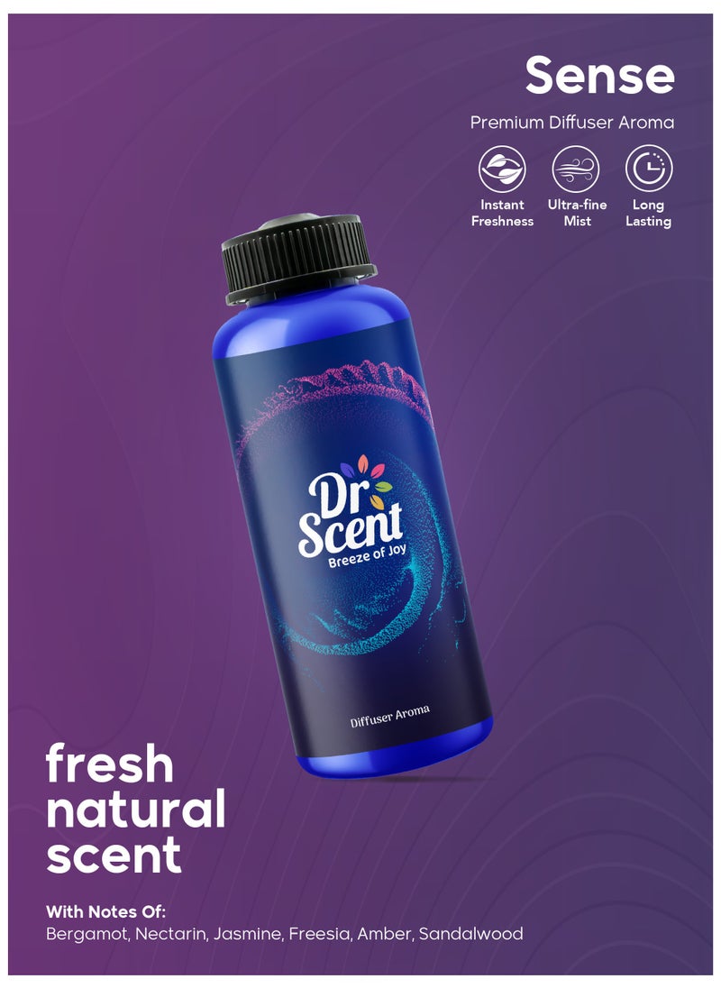Dr Scent - Dr Scent Breeze of Joy Aroma Oil Diffuser – Sense | UK-Made Fragrance with Bergamot, Nectarian, Jasmine, Freesia, Amber & Sandalwood | Ideal for Offices, Homes, Hotels & Spas (500ml) - Image 1