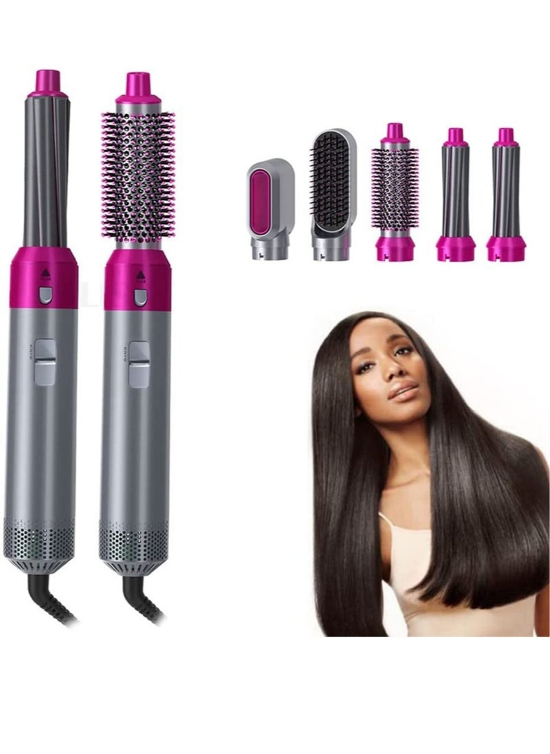 ELTRAZONE 5 in 1 Hot Air Styler Electric Blow Dryer Comb Curling Wand Detachable Negative Ion Straightener Hair Brush  - Image 1