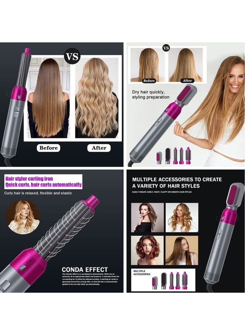 ELTRAZONE 5 in 1 Hot Air Styler Electric Blow Dryer Comb Curling Wand Detachable Negative Ion Straightener Hair Brush  - Image 3