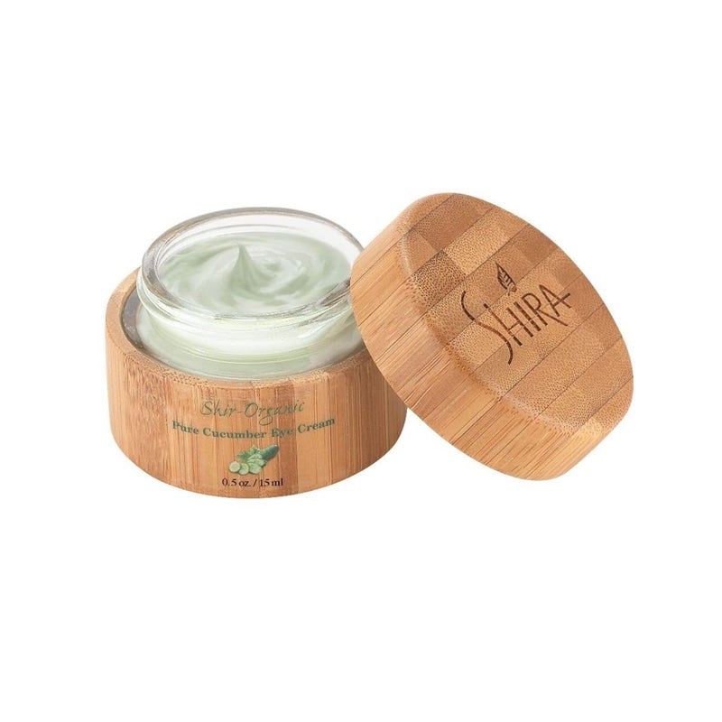 ShirOrganic Pure Cucumber Eye Cream For Dark Circles Eye Puffiness Wrinkles Instant Hydration Anti Aging Eye Cream for All Skin Type 15 ML