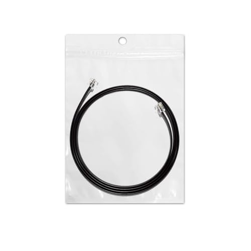 AMZ Pro AmzPRO (1 Pack) 3 Feet Telephone Cord for Landline Phones RJ11 Cable, Pro Grade Phone Line Cord (3 ft, Black) Made in USA - Image 4