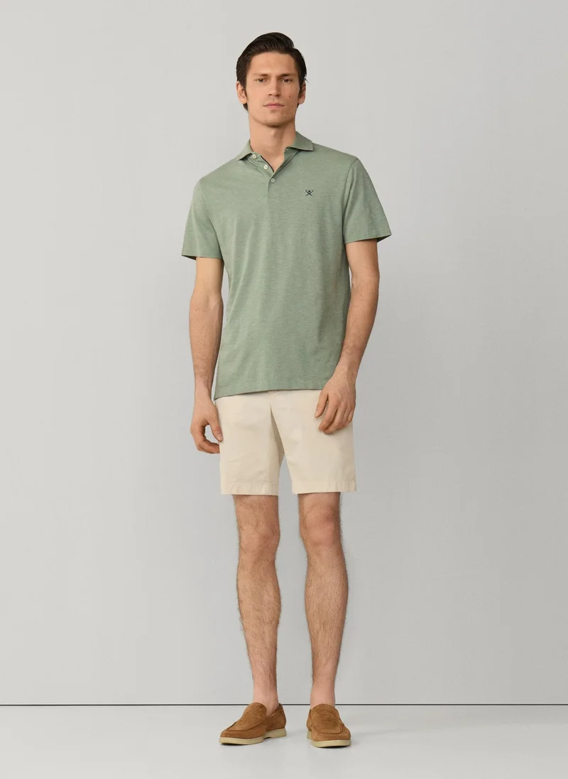 Classic Fit Short Sleeve Linen Trim Polo