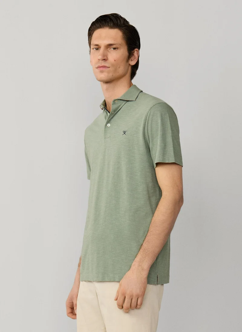 Hackett  Classic Fit Short Sleeve Linen Trim Polo for Men | Best Price UAE