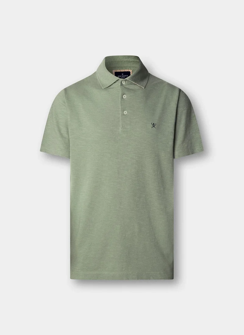 Hackett  Classic Fit Short Sleeve Linen Trim Polo for Men | Best Price UAE