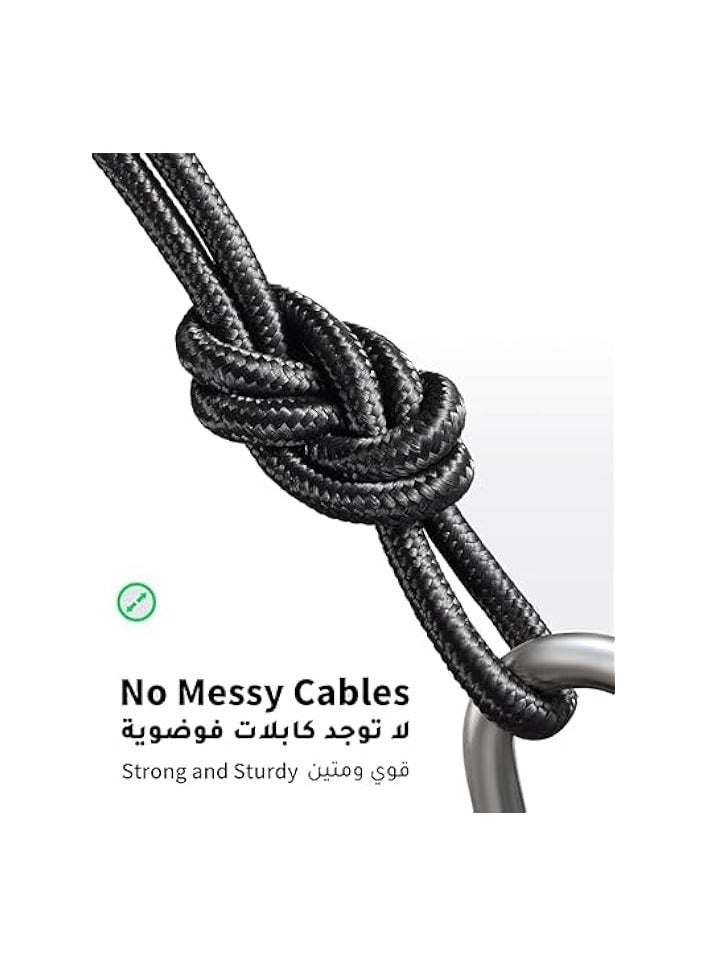 Mowsil USB C Cable 2Mtr, Nylon-Braided USB-C to USB-C 2.0 Cable (C to C) Compatible for iPhone 15/15 Plus/15 Pro/15 Pro Max, iPad Pro/Air/mini 6, MacBook Pro/Air, Galaxy S23, Huawei P60, Xiaomi, - Image 3