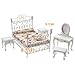 iLAND Victorian Dollhouse Furniture on 112 Scale Dollhouse Bed Set 5pcs - Image 4