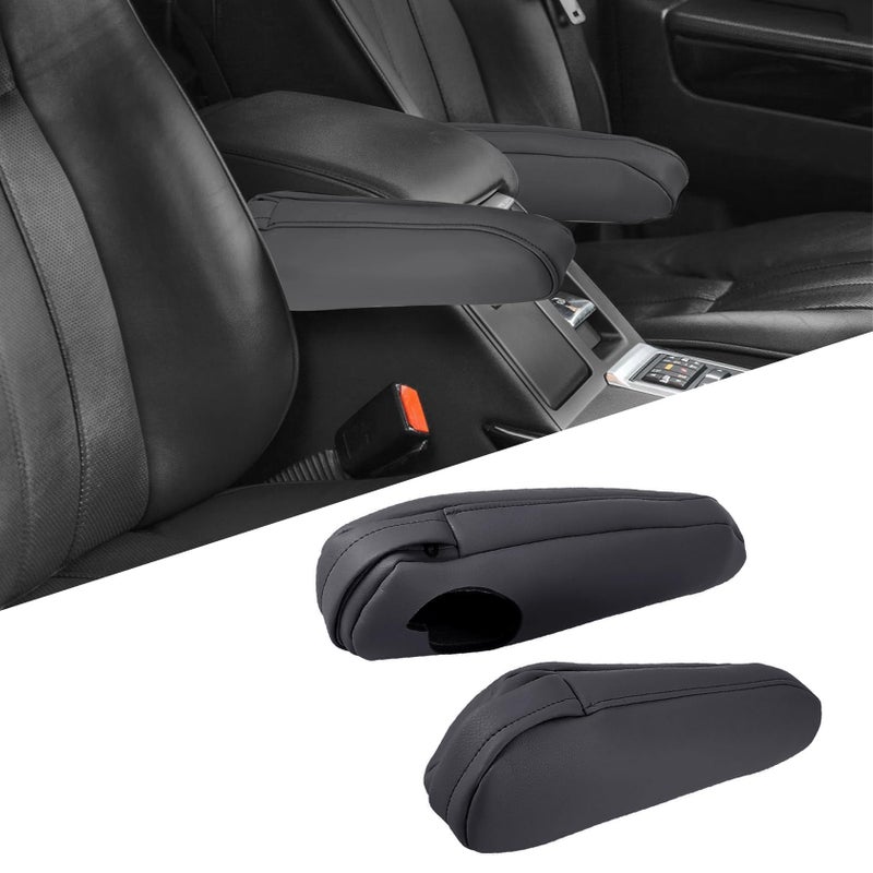 FZJDSD Black Leather Left Right Seat Armrest Cover Compatible with Toyota Sienna 2011 2012 2013 2014 2015 2016 2017 with Zipper Design Only Leather Part - Image 3