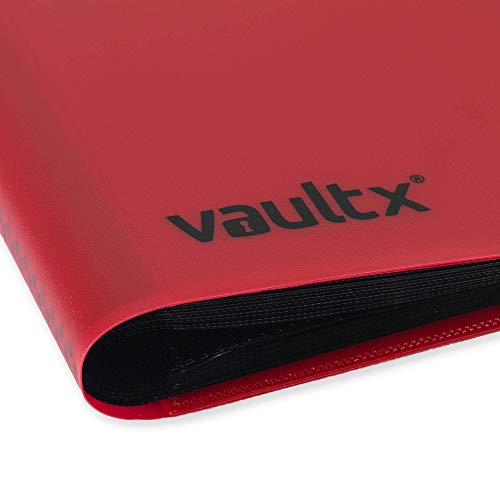 Vault X 9 Pocket Trading Card Strap Binder, 360 Cards, Standard, 20 Side-Loading Pages, TCG (Red) - Image 5