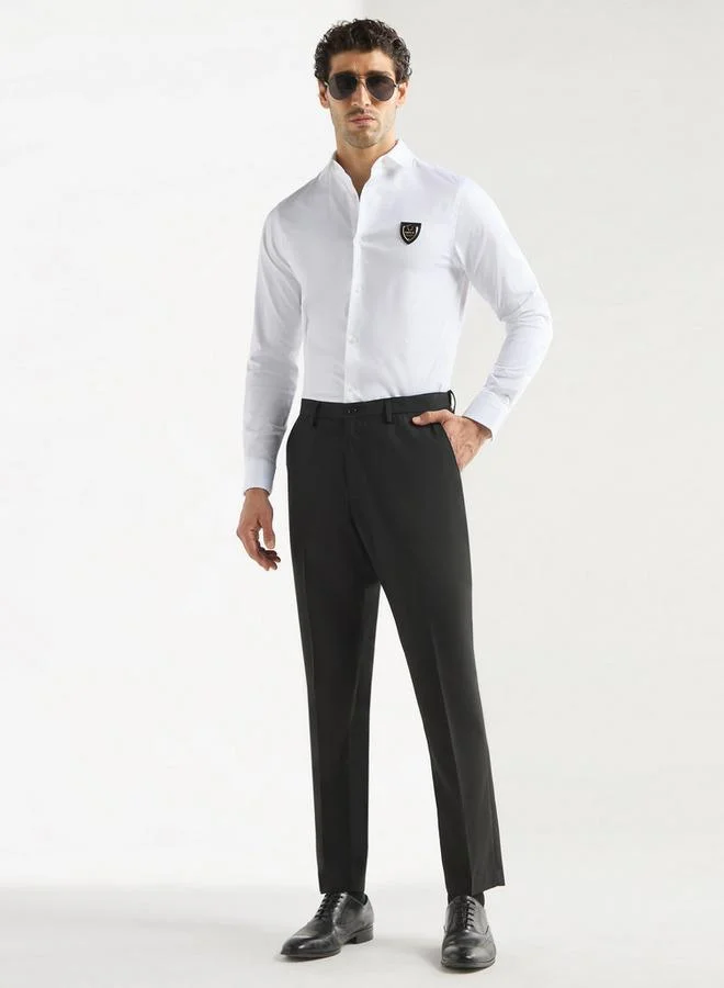 Emperor Emperor Waffle Textured Dobby Shirt with Collar