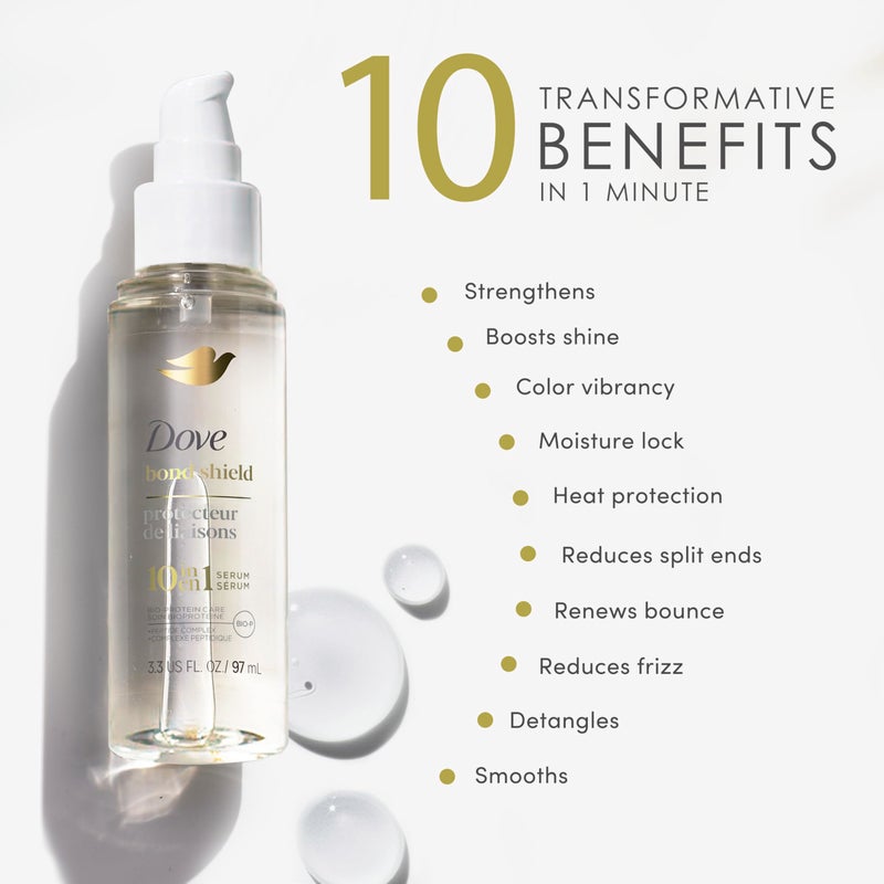 Dove Serum Bond Strength for Chemically Damaged Hair with Bio-Protein Care Technology and Peptide Complex 3.3 Fl Oz - Image 4