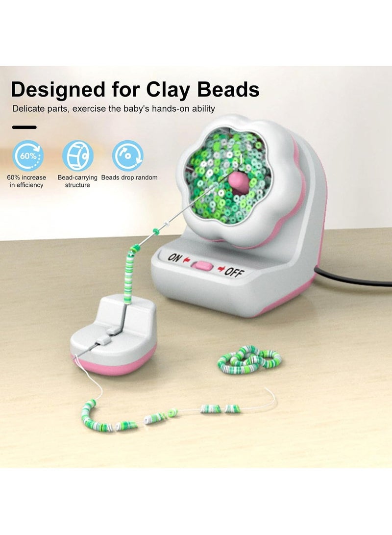 إيفرين آلة غزل الخرز الكهربائية، آلة غزل الخرز الطيني لصنع المجوهرات، أداة غزل الخرز بدون استخدام اليدين مع إبرة وخيط لأساور الخرز للخصر، عشاق فن خرز الطين - Image 5