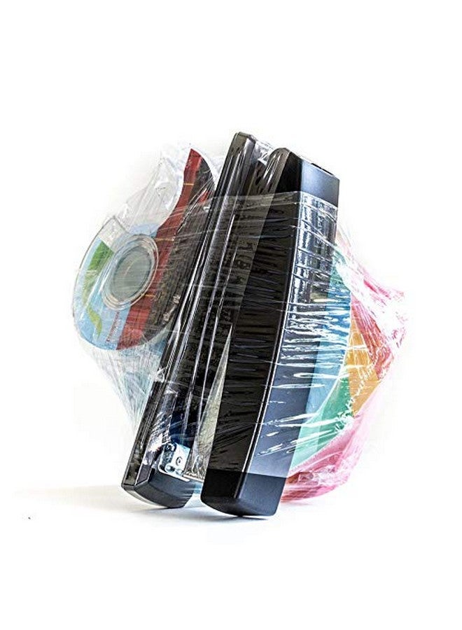 EatingBiting 2pcs 250Ft Industrial Strength Hand Stretch Wrap 4" Clear Plastic Durable Thick Clear Cling Plastic Moving Supplies Durable Self Adhering Packing Pallet Furniture Heavy Duty Shrink Film - Image 4