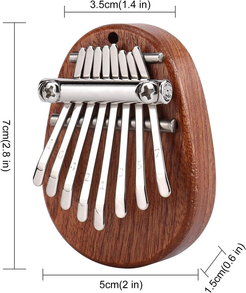 Mini Thumb Piano 8 Keys Solid Wood Portable Lightweight Modern Polished Finish Birthday Gift Valentines Gift Kids Adults Beginners - Image 3