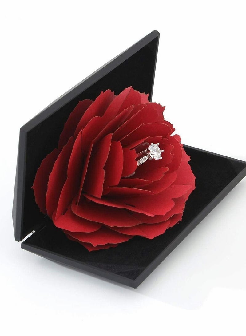 Y&D Ring Box, Creative Jewelry Rose Display Storage  - Image 2