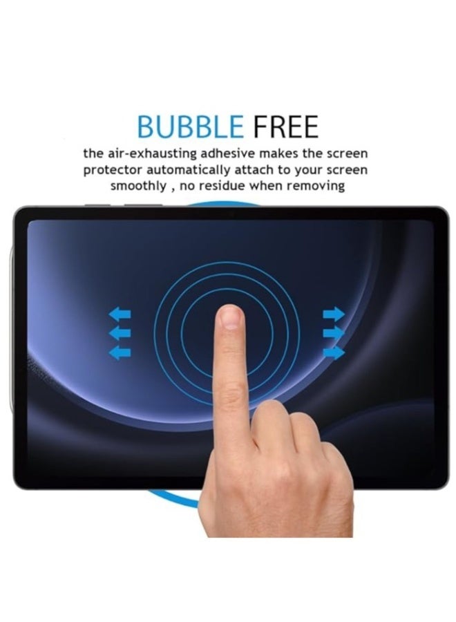 DUSALA Screen protector for Samsung Galaxy Tab S9 FE 10.9 inch 2023 Edge to Edge Full Screen Coverage Anti Scratch Tempered Glass - Image 3