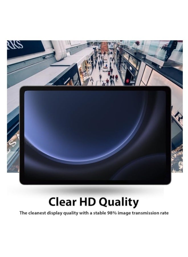 DUSALA Screen protector for Samsung Galaxy Tab S9 FE 10.9 inch 2023 Edge to Edge Full Screen Coverage Anti Scratch Tempered Glass - Image 5