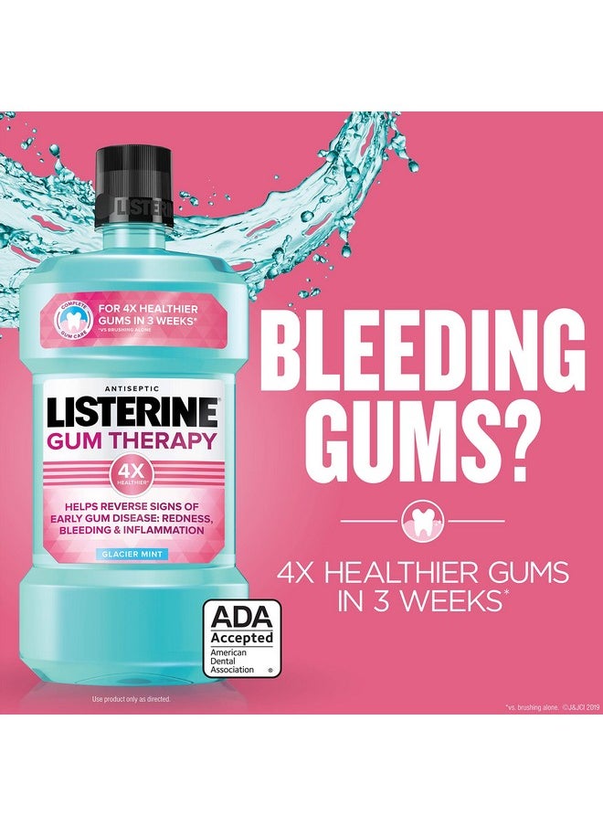 Listerine - Gum Therapy Antiplaque & Antigingivitis Mouthwash Antiseptic Oral Rinse Helps Reverse Signs Of Early Gingivitis Ada Accepted Tsacompliant Travelsize Glacier Mint 95 Ml (Pack Of 6) - Image 1