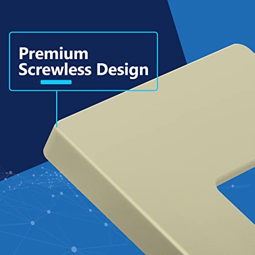 LIDER Decorator Switch Cover Screwless Wall Plate MidSize 1Gang 488 x 311 LSWP31MI10P UL Listed Thermoplastic Matte Ivory 10Pack - Image 3