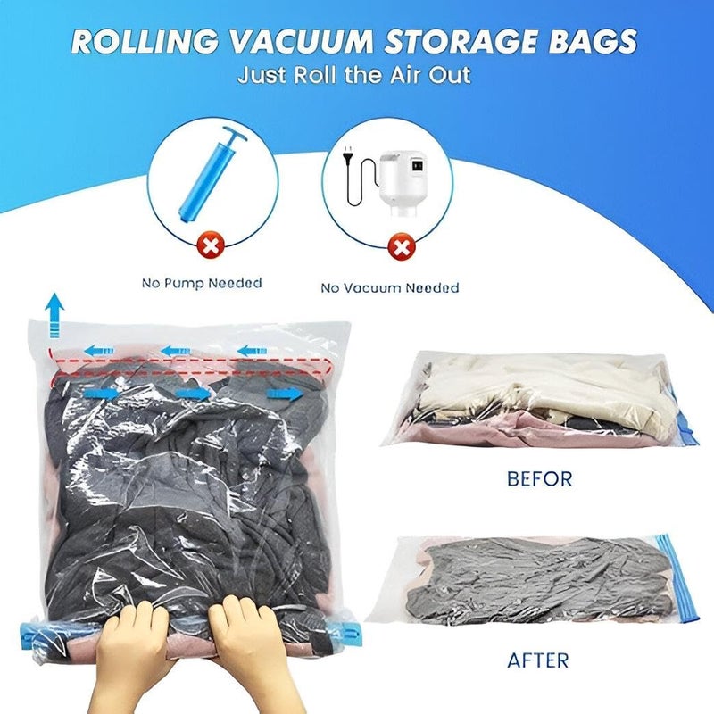 Travel Storage Bags - Vacuum Seal Bags for Clothes and Bedding, Keep Your Luggage Organized and Compact, Reusable, 60 x 40 cm (1 pcs) - Image 4